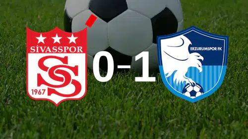 Erzurumspor, ilk yarıda 10 kişilik Sivasspor karşısında öne geçti