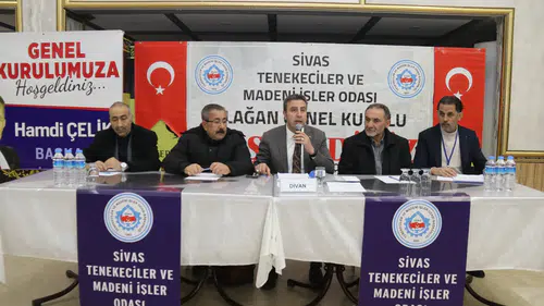 Sivas Tenekeciler Odası Esnafı Yeni Başkanını Seçti