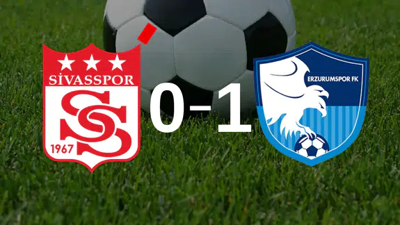 Erzurumspor, ilk yarıda 10 kişilik Sivasspor karşısında öne geçti