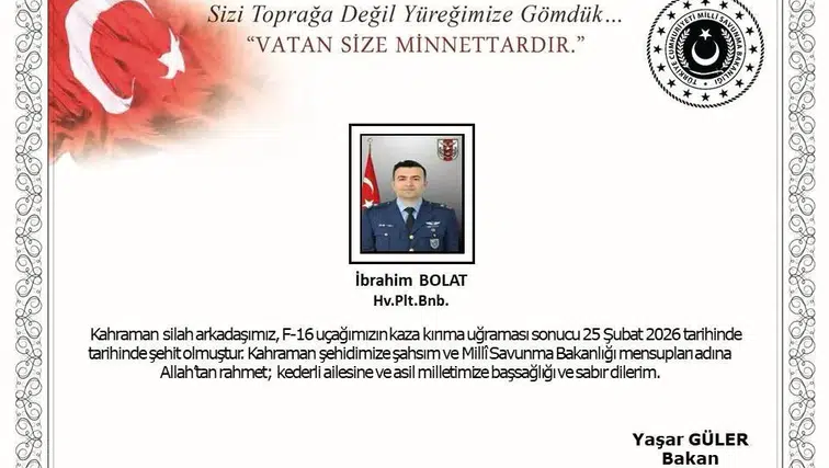 Şehidin Kimliği Açıklandı: Hava Pilot Binbaşı İbrahim Bolat