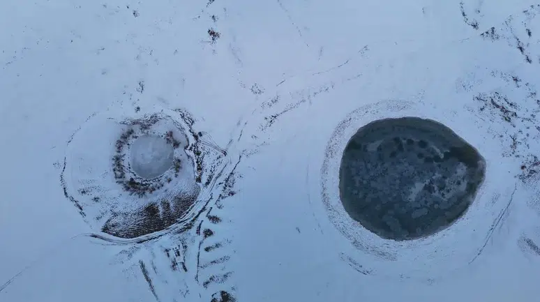 Sivas'taki Doğa Harikası, Sivas'ın Gözü Tamamen Dondu!