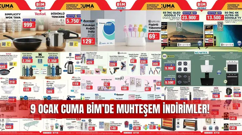 Sivas BİM 9 Ocak 2026 Aktüel Kataloğu Yayınlandı! İşte Muhteşem İndirimler