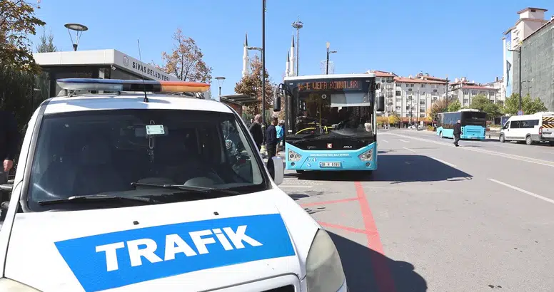 Sivas Zabıtasından otobüslere sıkı takip