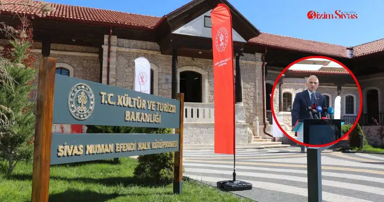 Bakan Ersoy Sivas'ta Kurdeleyi Kesti! Sivas'ın Tarihi Binasının Kapıları Yıllar Sonra Açıldı