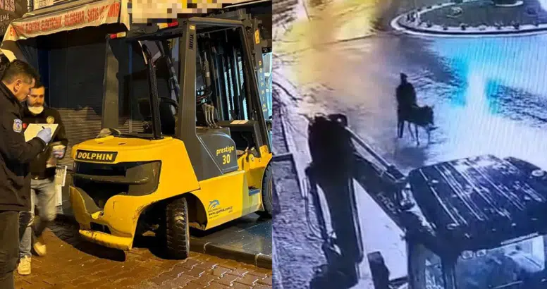 Forklifle Gelip Kuyumcu Soydu! Eşekle Kaçtı!