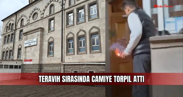 Teravih sırasında camiye torpil attı