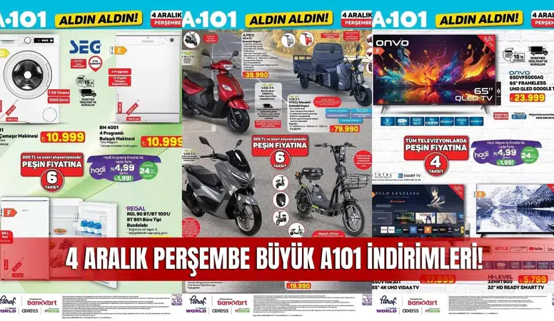 A101 4 Aralık 2025 Aktüel Kataloğu Yayında: Haftanın Büyük İndirimleri Başladı!